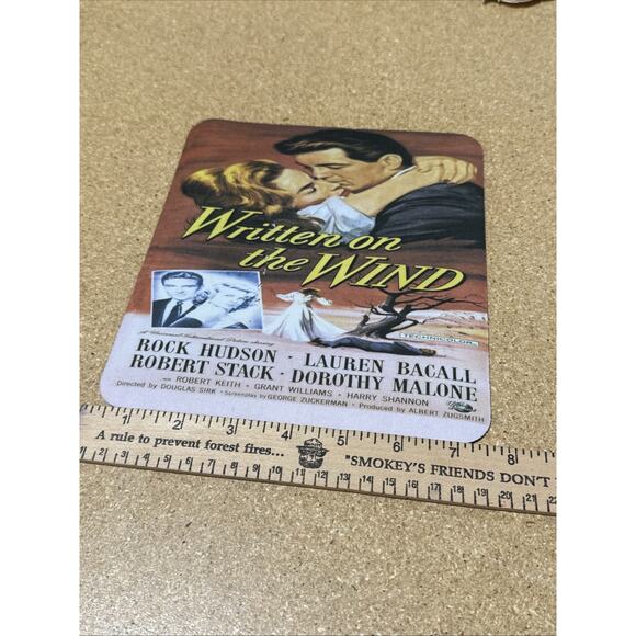 Rock Hudson Written on the Wind Movie Poster Mouse Pad Vintage Film - Picture 4 of 6
